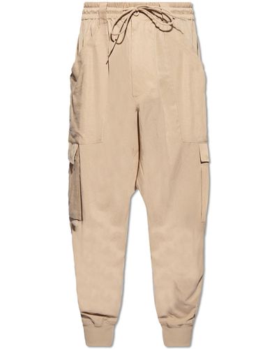 Y-3 Cargo Trousers, - Natural