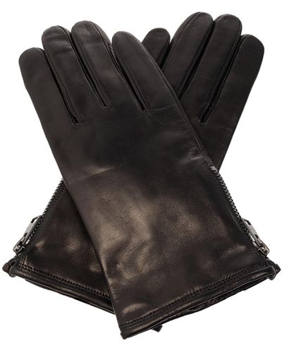 AllSaints Leather Gloves, - Black