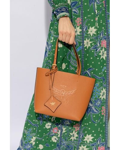MCM 'himmel' Shopper Bag, - Orange