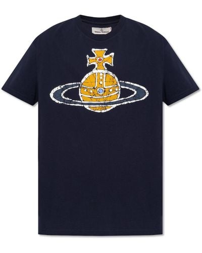 Vivienne Westwood T-shirt With Logo, - Blue