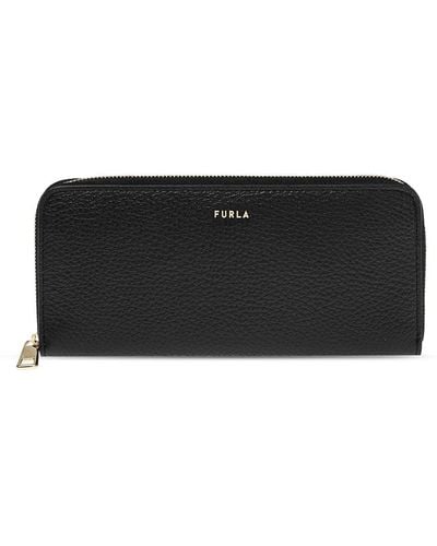 Furla 'sleek' Wallet With Logo - Black