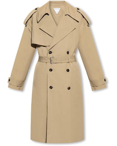 Bottega Veneta Cotton Trench Coat, - Natural