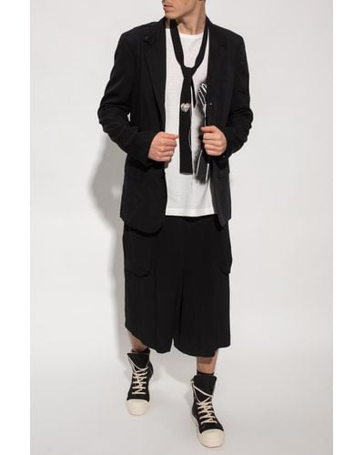Yohji Yamamoto Blazer With Pockets - Black