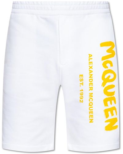 Alexander McQueen Cotton Shorts - White