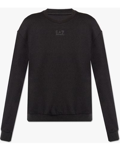 EA7 Sweatshirt With Logo, - Black