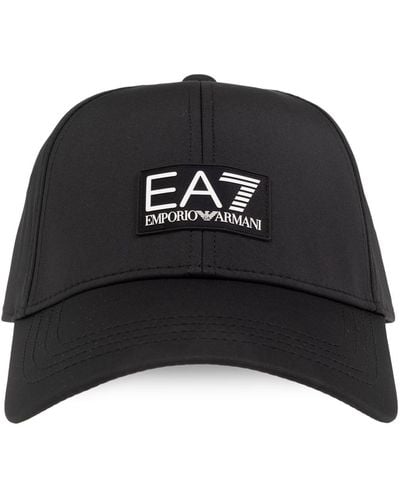 EA7 Cap With Visor From The 'Sustainability' Collection - Black