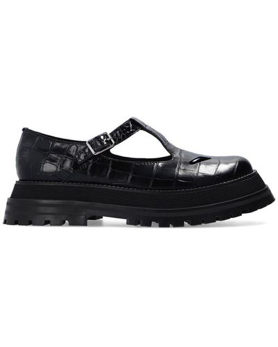 Burberry 't-bar' Leather Shoes - Black