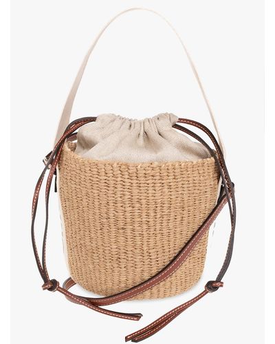 Chloé 'woody Small' Bucket Bag - Natural