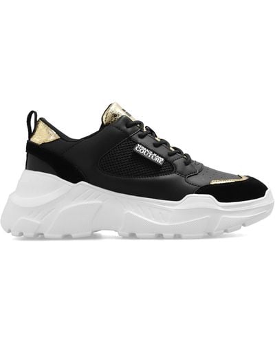 Versace Trainers With Logo, - Black