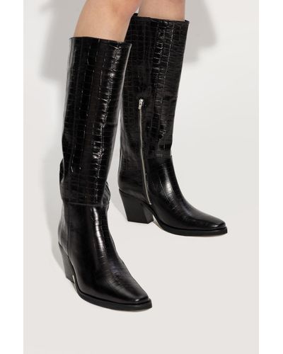 Samsøe & Samsøe ‘Sophia’ Leather Boots - Black