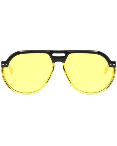 Dior 'club 3' Sunglasses - Yellow
