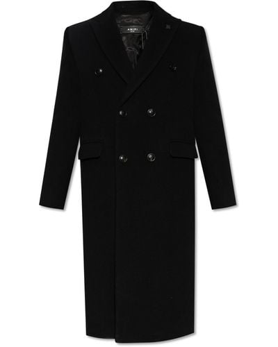 Amiri Double-breasted Coat, - Black