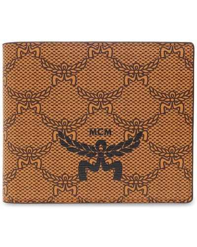 MCM 'himmel Bifold' Leather Wallet, - Brown