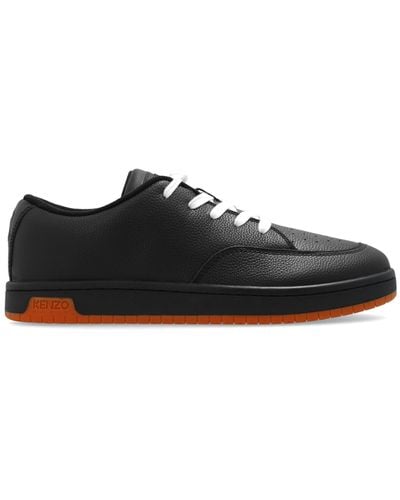 KENZO Leather Trainers, - Black