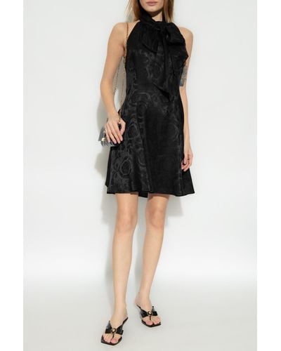 Versace Sleeveless Dress, - Black