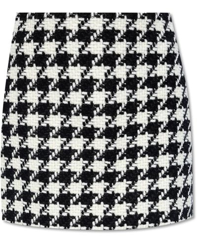 Anine Bing 'ada' Tweed Skirt, - Black