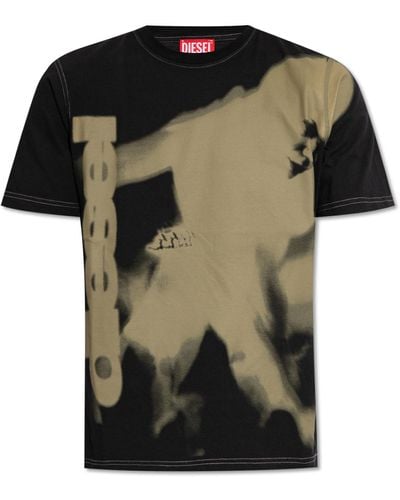 DIESEL 't-just' T-shirt With Logo, - Black