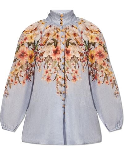 Zimmermann Shirt With Floral Motif, - White