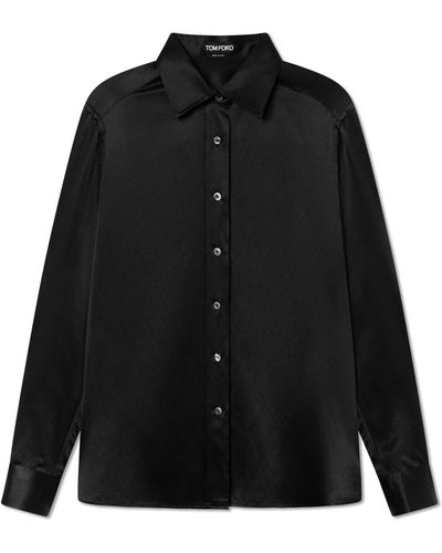 Tom Ford Silk Shirt, - Black