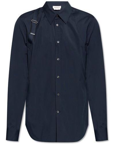 Alexander McQueen Cotton Shirt, - Blue