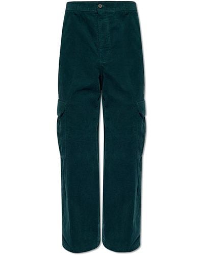 Acne Studios Corduroy Cargo Trousers, - Green
