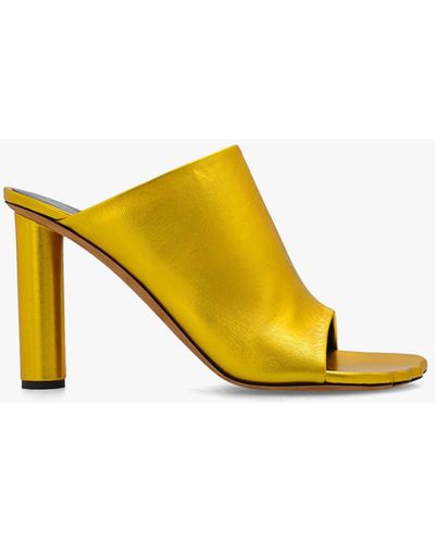 Proenza Schouler Leather Heeled Mules - Yellow
