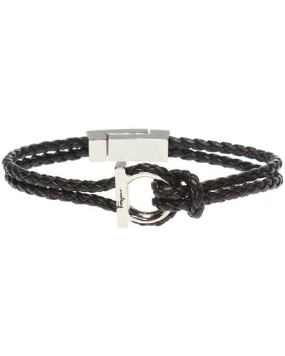 Ferragamo Braided Bracelet, - Black