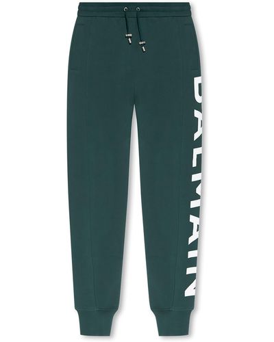 Cotton sweatpants with Balmain Paris logo black - Men