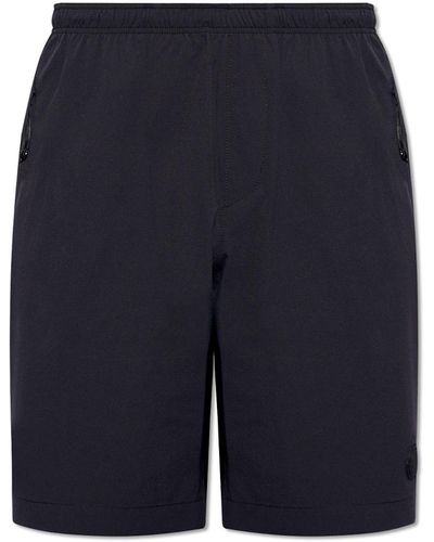 Moncler Shorts With Logo, - Blue