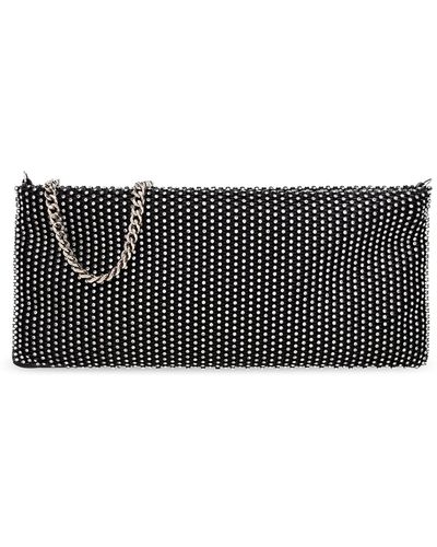 Casadei Shoulder Bag With Glossy Applications - Black