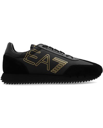 EA7 Sports Shoes With Logo - Black