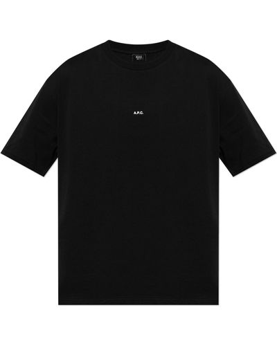 A.P.C. T-Shirt With Logo - Black