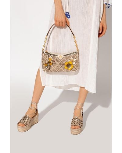 Tory Burch ‘T Monogram’ Hobo Bag - Natural