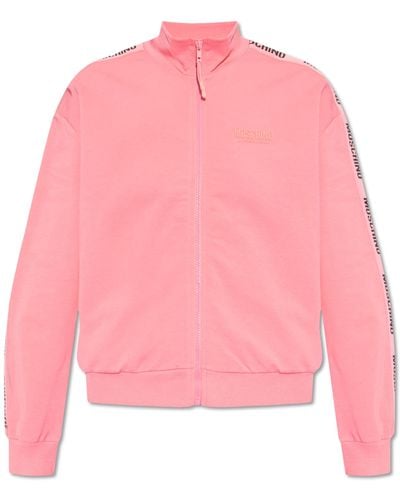 Moschino Sweatshirt With Standing Collar, - Pink