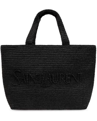 Saint Laurent Shopper Bag With Logo, - Black