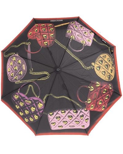 Moschino Umbrella With Logo, - Multicolor