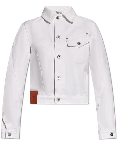 JW Anderson Denim Jacket With Logo, - White