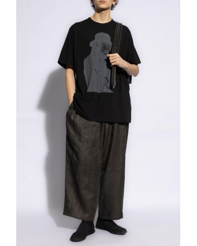 Yohji Yamamoto Printed T-shirt, - Black