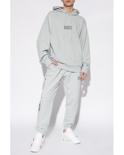 Helmut Lang Sweatpants With Logo - Gray