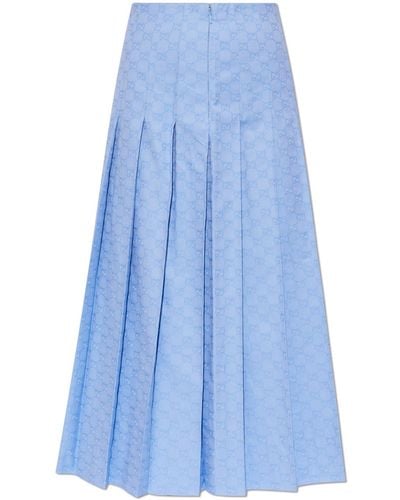 Gucci Pleated Skirt, - Blue