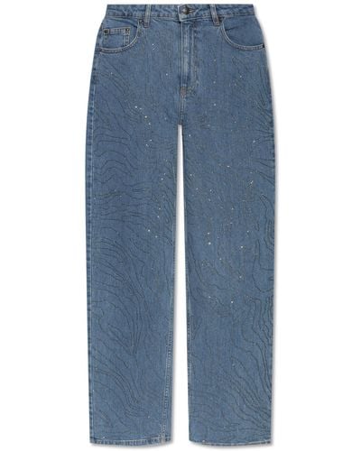 ROTATE BIRGER CHRISTENSEN Jeans With Applique, - Blue