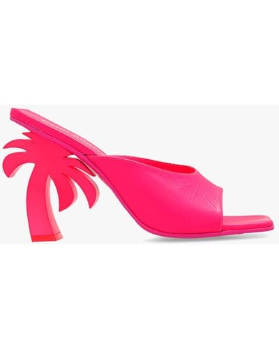 Palm Angels Heeled Mules - Pink
