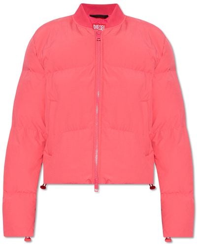 DIESEL W-oluch Quilted Puffer Jacket - Pink