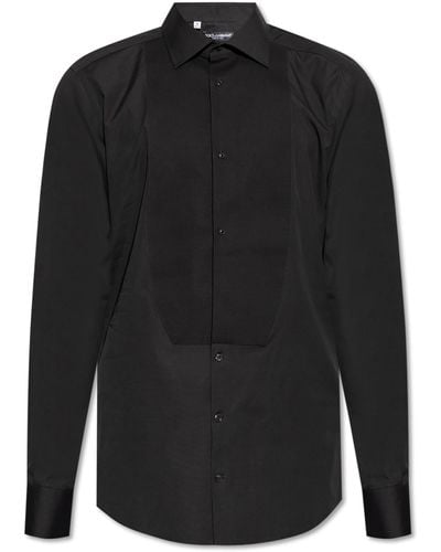 Dolce & Gabbana Tuxedo Shirt, - Black