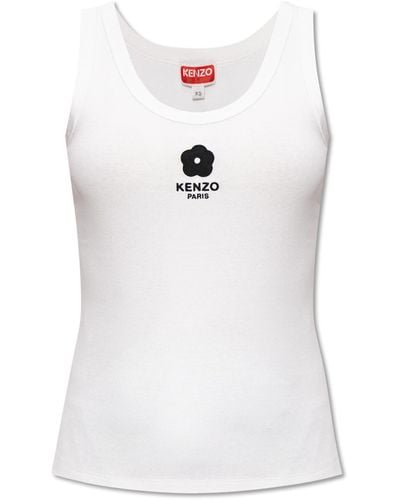 KENZO Cotton Top With Logo, - White