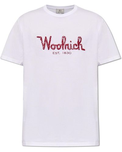 Woolrich T-shirt With Logo, - White