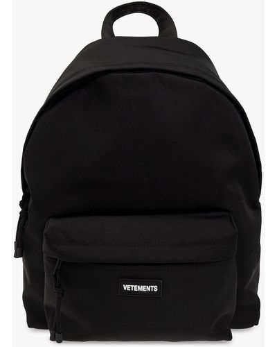 Vetements Backpack With Logo - Black