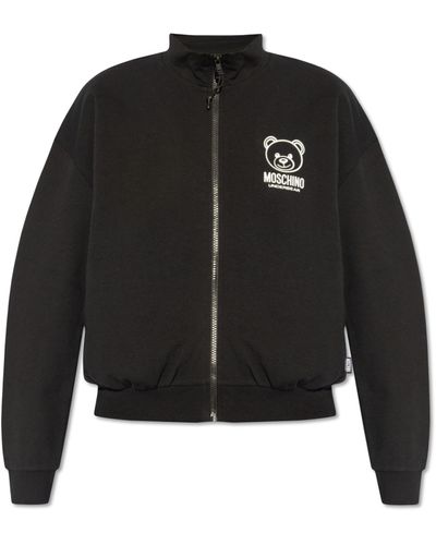 Moschino Turtleneck Sweatshirt, - Black