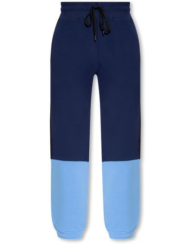 Versace Sweatpants With Branded Side Stripes - Blue