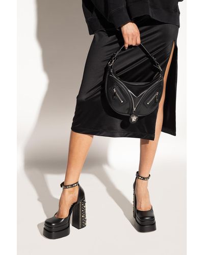 Versace ‘Repeat Small’ Shoulder Bag - Black